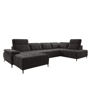 Narożnik FOCUS XL z elektryczną regulacją siedziska Prawostronny w tkaninie Promocyjnej SALVADOR 16 WERSAL