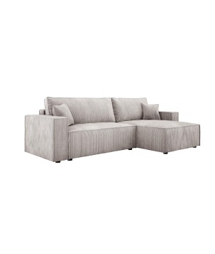 Narożnik POSO XL Prawostronny zestaw z poduszkami wolnostojący tkanina POSO 100 WERSAL