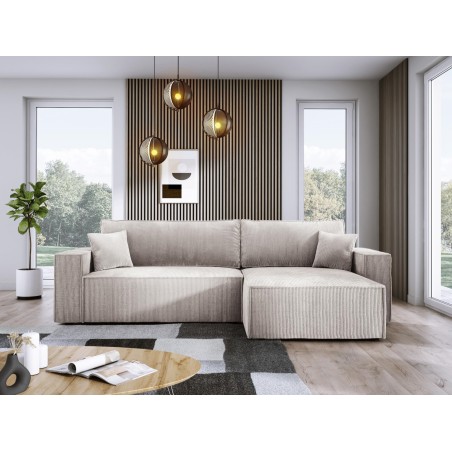 Narożnik POSO XL Prawostronny zestaw z poduszkami wolnostojący tkanina POSO 100 WERSAL