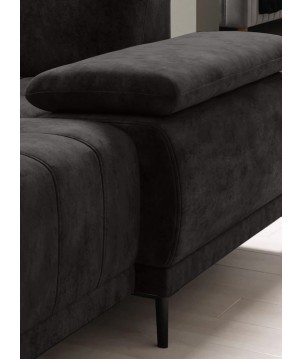 Narożnik FOCUS XL z elektryczną regulacją siedziska Prawostronny w tkaninie Promocyjnej SALVADOR 16 WERSAL