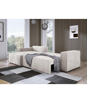 Narożnik POSO XL Prawostronny zestaw z poduszkami wolnostojący tkanina POSO 100 WERSAL