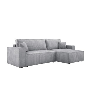 Narożnik POSO XL Prawostronny zestaw z poduszkami wolnostojący tkanina POSO 110 WERSAL