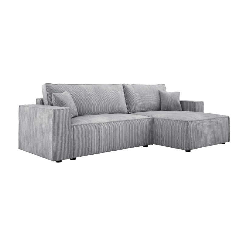 Narożnik POSO XL Prawostronny zestaw z poduszkami wolnostojący tkanina POSO 110 WERSAL