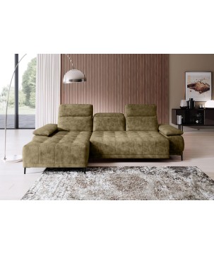 Narożnik FOCUS S z elektryczną regulacją siedziska w tkaninie Promocyjnej SALVADOR 10 WERSAL