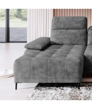 Narożnik FOCUS S z elektryczną regulacją siedziska w tkaninie Promocyjnej SALVADOR 14 WERSAL