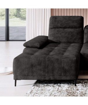 Narożnik FOCUS S z elektryczną regulacją siedziska w tkaninie Promocyjnej SALVADOR 16 WERSAL