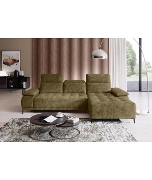 Narożnik FOCUS S z elektryczną regulacją siedziska w tkaninie Promocyjnej SALVADOR 10 WERSAL