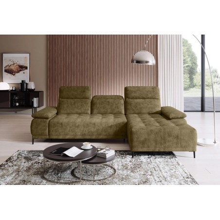 Narożnik FOCUS S z elektryczną regulacją siedziska w tkaninie Promocyjnej SALVADOR 10 WERSAL