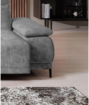 Narożnik FOCUS S z elektryczną regulacją siedziska w tkaninie Promocyjnej SALVADOR 14 WERSAL