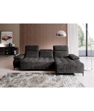 Narożnik FOCUS S z elektryczną regulacją siedziska w tkaninie Promocyjnej SALVADOR 16 WERSAL