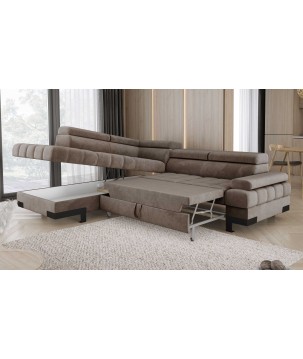 Narożnik SELVA L z funkcją spania i pojemnikiem SALVADOR 03 WERSAL