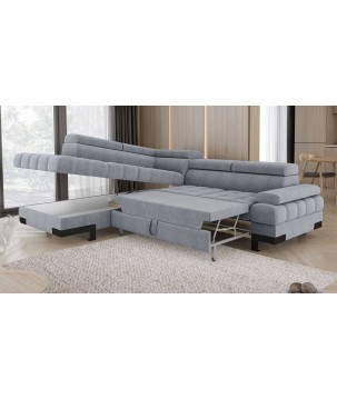 Narożnik SELVA L z funkcją spania i pojemnikiem AUSTIN 18 WERSAL