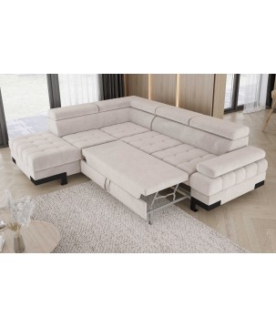 Narożnik SELVA L z funkcją spania i pojemnikiem SALVADOR 01 WERSAL