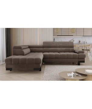 Narożnik SELVA L z funkcją spania i pojemnikiem SALVADOR 03 WERSAL