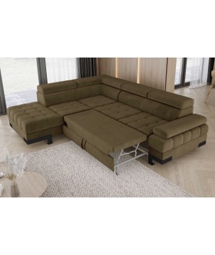 Narożnik SELVA L z funkcją spania i pojemnikiem SALVADOR 10 WERSAL