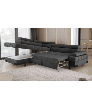 Narożnik SELVA L z funkcją spania i pojemnikiem WERSAL