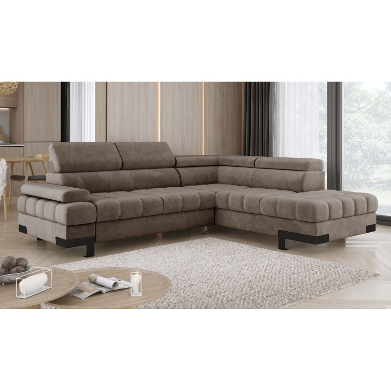 Narożnik SELVA L z funkcją spania i pojemnikiem SALVADOR 03 WERSAL