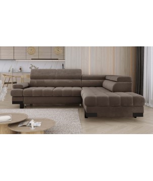 Narożnik SELVA L z funkcją spania i pojemnikiem SALVADOR 03 WERSAL