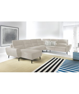 Narożnik BOSCO XL zestaw z elektryczną funkcją regulacji tkanina Monolith 02 Beżowy WERSAL