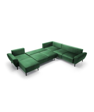 Narożnik BOSCO XL zestaw z elektryczną funkcją regulacji tkanina Monolith 37 Zielony WERSAL