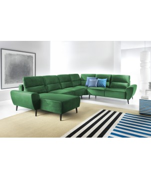 Narożnik BOSCO XL zestaw z elektryczną funkcją regulacji tkanina Monolith 37 Zielony WERSAL