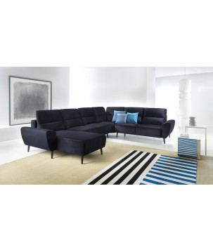 Narożnik BOSCO XL zestaw z elektryczną funkcją regulacji tkanina Monolith 79 Antracytowy WERSAL