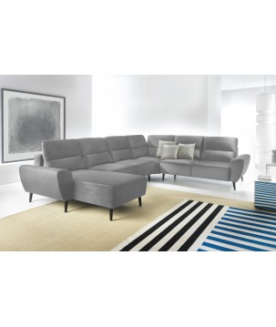 Narożnik BOSCO XL zestaw z elektryczną funkcją regulacji tkanina Monolith 85 Popielaty WERSAL