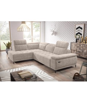 Narożnik FOCUS L z elektryczną regulacją siedziska Lewostronny w tkaninie w tkaninie SALVADOR 02 WERSAL