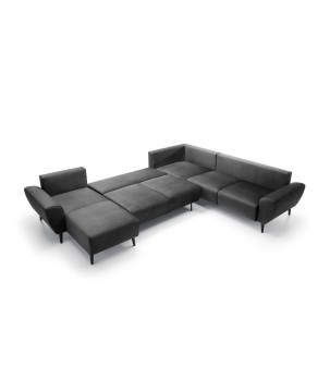 Narożnik BOSCO XL zestaw z elektryczną funkcją regulacji tkanina Monolith 95 Szary WERSAL