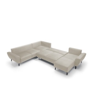 Narożnik BOSCO XL zestaw z elektryczną funkcją regulacji tkanina Monolith 02 Beżowy WERSAL