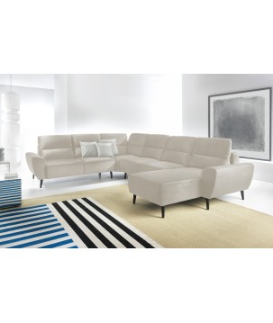 Narożnik BOSCO XL zestaw z elektryczną funkcją regulacji tkanina Monolith 02 Beżowy WERSAL