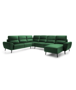 Narożnik BOSCO XL zestaw z elektryczną funkcją regulacji tkanina Monolith 37 Zielony WERSAL