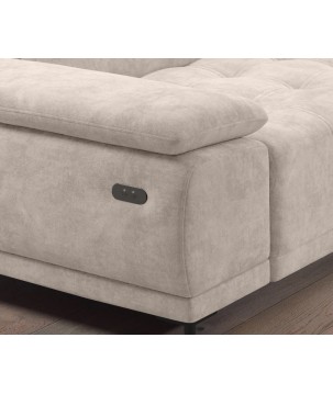 Narożnik FOCUS L z elektryczną regulacją siedziska Prawostronny w tkaninie w tkaninie SALVADOR 02 WERSAL