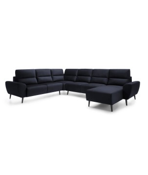 Narożnik BOSCO XL zestaw z elektryczną funkcją regulacji tkanina Monolith 79 Antracytowy WERSAL