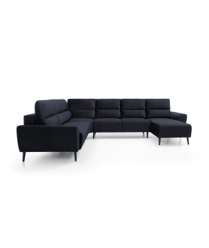 Narożnik BOSCO XL zestaw z elektryczną funkcją regulacji tkanina Monolith 79 Antracytowy WERSAL