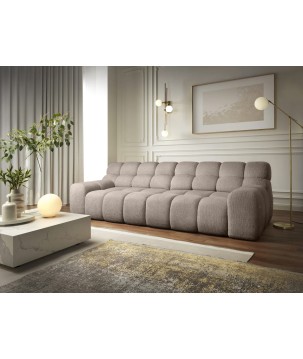 Sofa Kanapa CAMPILE 4 osobowa z elektryczną regulacją siedziska wolnostojąca w tkaninie EDEN 04 WERSAL