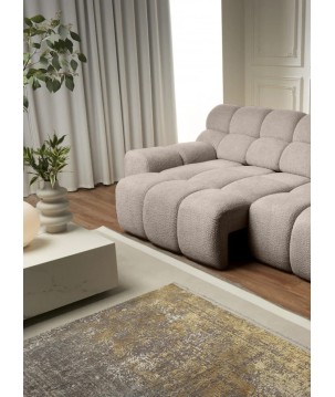 Sofa Kanapa CAMPILE 4 osobowa z elektryczną regulacją siedziska wolnostojąca w tkaninie EDEN 04 WERSAL