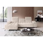 Narożnik FOCUS S Mini z elektryczną regulacją siedziska Lewostronny w tkaninie w tkaninie SALVADOR 02 WERSAL