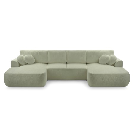 Narożnik VELO XL wolnostojący układ U z funkcją spania w tkaninie Coral 55 DomoHome