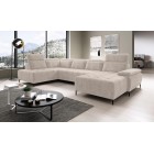 Narożnik FOCUS XL z elektryczną regulacją siedziska Lewostronny w tkaninie w tkaninie SALVADOR 02 WERSAL