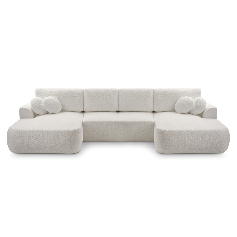 Narożnik VELO XL wolnostojący układ U z funkcją spania w tkaninie Coral 65 DomoHome