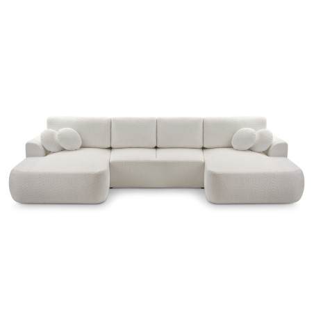 Narożnik VELO XL wolnostojący układ U z funkcją spania w tkaninie Coral 65 DomoHome