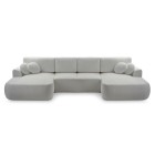 Narożnik VELO XL wolnostojący układ U z funkcją spania w tkaninie Coral 75 DomoHome