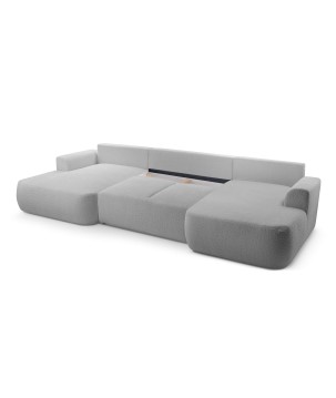 Narożnik VELO XL wolnostojący układ U z funkcją spania w tkaninie Coral 75 DomoHome