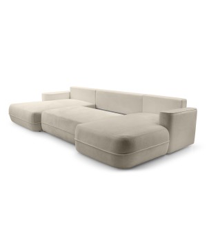 Narożnik FUEGO XL wolnostojący układ U z funkcją spania w tkaninie Bubble 03 DomoHome