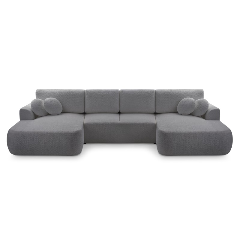 Narożnik VELO XL wolnostojący układ U z funkcją spania w tkaninie Coral 80 DomoHome