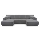 Narożnik VELO XL wolnostojący układ U z funkcją spania w tkaninie Coral 80 DomoHome