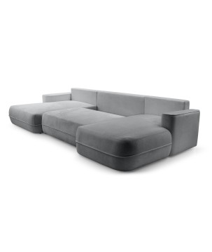 Narożnik FUEGO XL wolnostojący układ U z funkcją spania w tkaninie Bubble 06 DomoHome