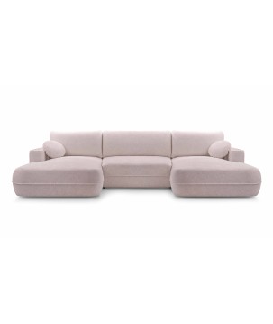 Narożnik FUEGO XL wolnostojący układ U z funkcją spania w tkaninie Bubble 08 DomoHome