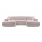 Narożnik FUEGO XL wolnostojący układ U z funkcją spania w tkaninie Bubble 08 DomoHome